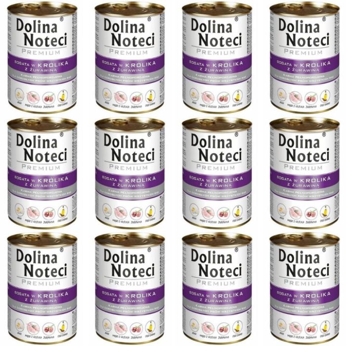 DOLINA NOTECI Premium bogata w królika z żurawiną 12x400 g