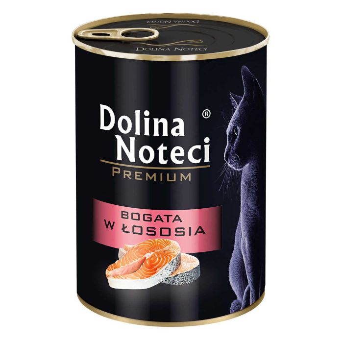 DOLINA NOTECI Premium Bogata w łososia dla kotów dorosłych 6x400 g
