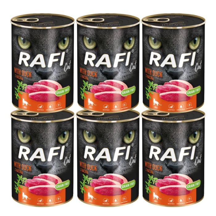 RAFI Cat adult z kaczką 6x400 g dla dorosłych kotów