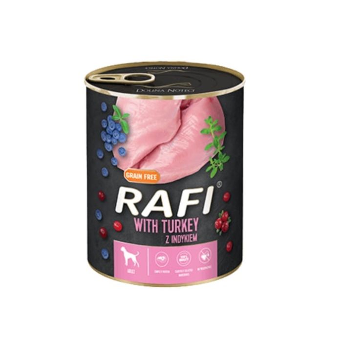 RAFI Turkey z indykiem 5 x 800 g mokra karma dla psa
