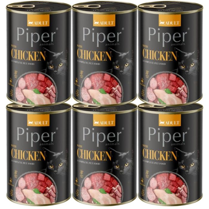 PIPER Animals Chicken 6x400 g z kurczakiem, mokra karma dla kotów