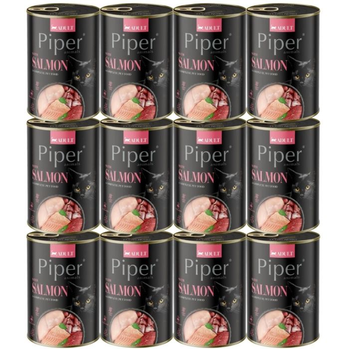 PIPER Animals Salmon 12x400 g z łososiem, mokra karma dla kota