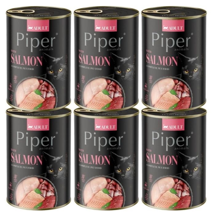 PIPER Animals Salmon 6x400 g z łososiem, mokra karma dla kota