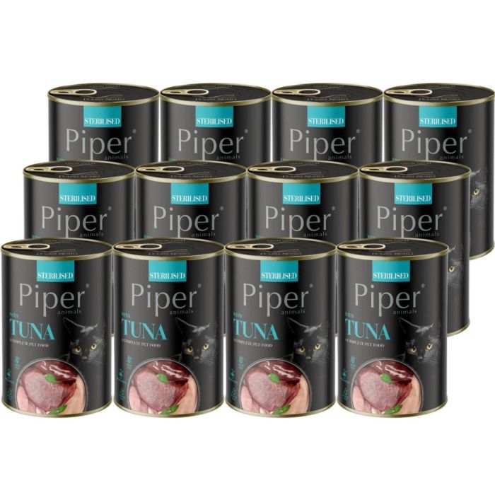 PIPER Animals Sterilised Tuna 12x400 g z tuńczykiem, mokra karma dla kotów sterylizowanych
