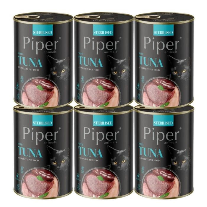 PIPER Animals Sterilised Tuna 6x400 g z tuńczykiem, mokra karma dla kotów sterylizowanych