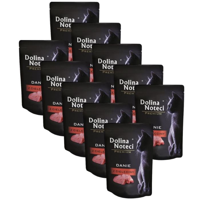 DOLINA NOTECI Premium danie z cielęciny 10x85 g mokra karma dla kota