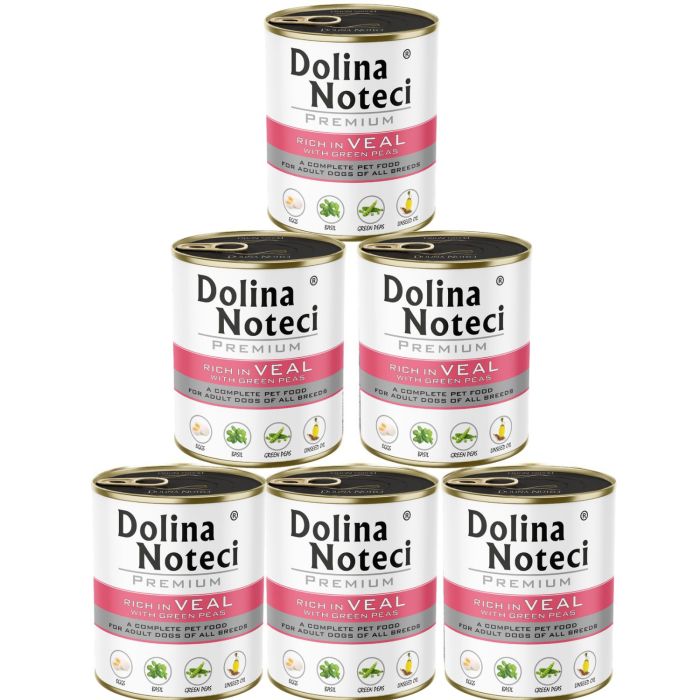 DOLINA NOTECI Premium Bogata w cielęcinę z zielonym groszkiem 6 x 800 g
