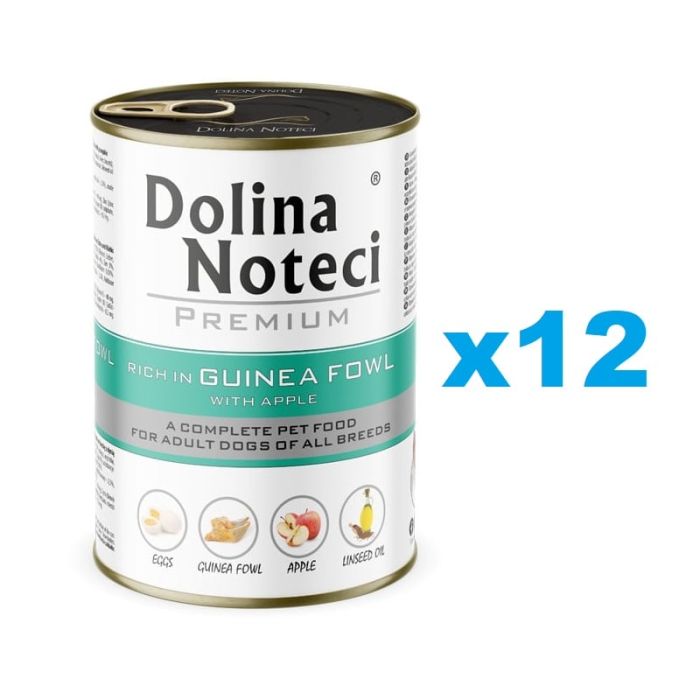 DOLINA NOTECI Premium Bogata w perliczkę z jabłkiem 12x400 g