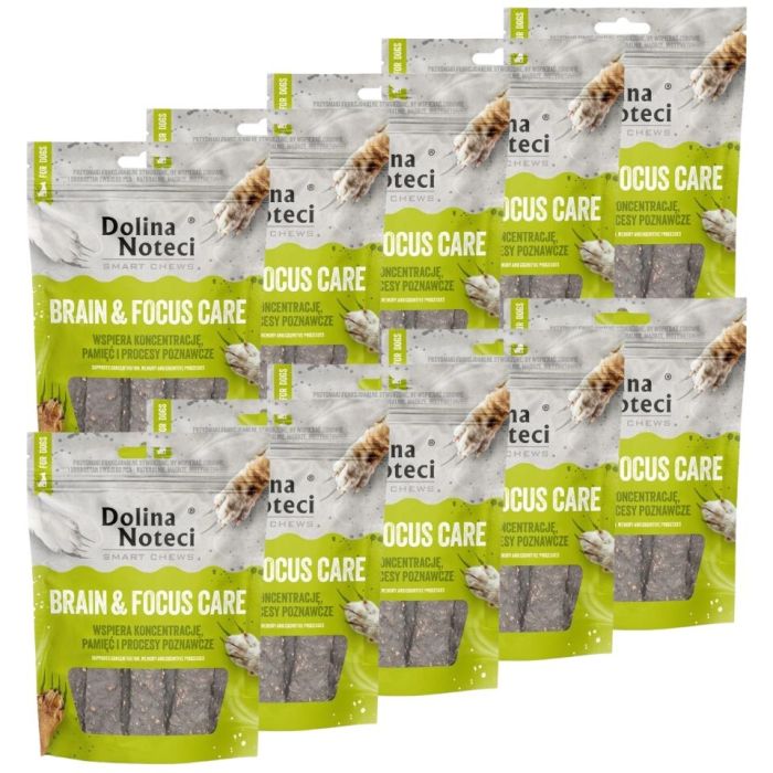 DOLINA NOTECI Smart Chews Brain and Focus Care 10x100g wsparcie funkcji poznawczych, suszone przysmaki dla psa