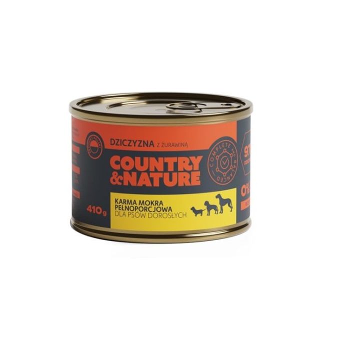 COUNTRY&NATURE Bezzbożowa mokra karma Kaczka z burakiem i jabłkiem 410 g