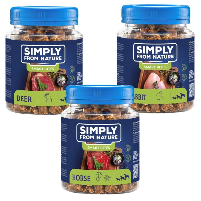 SIMPLY FROM NATURE Smart Bites Trenerki Mix Smaków 3 x 130g
