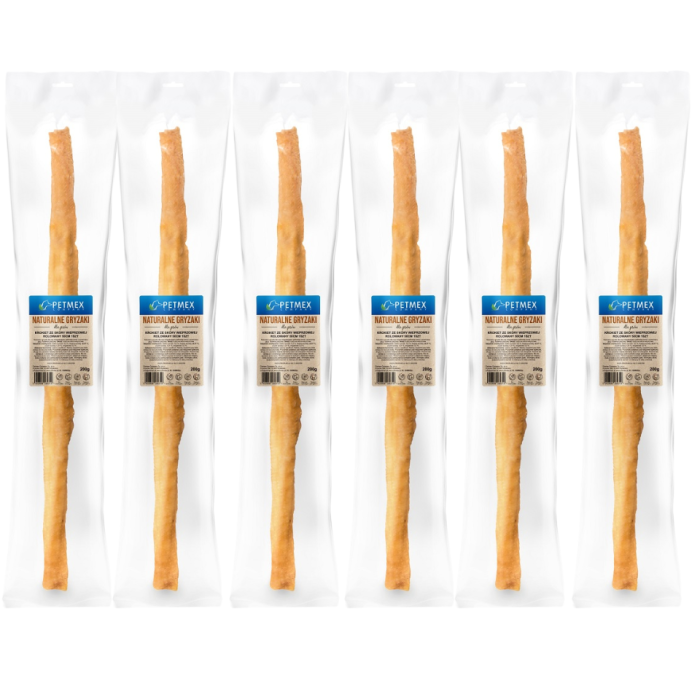 PETMEX Krokiet ze skóry wieprzowej rolowany 50cm 6szt. naturalny gryzak dla psa