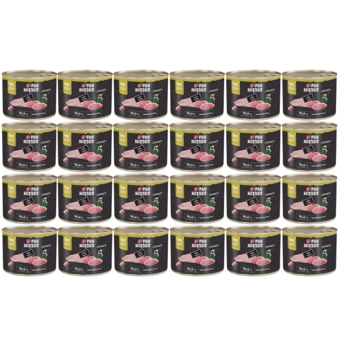 PAN MIĘSKO Indyk z gęsią mokra karma dla kotów 24x200 g