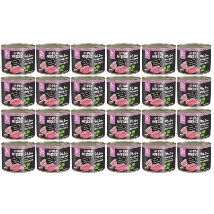 PAN MIĘSKO Kurczak z cielęciną mokra karma dla kociąt 24x200 g