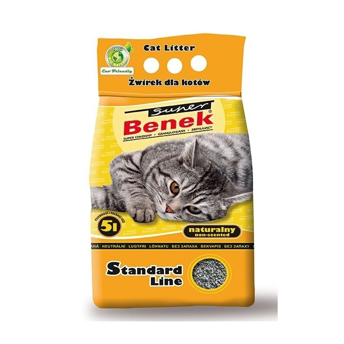 BENEK Super standard Żwirek bentonitowy naturalny 5 l x 2 (10 l)