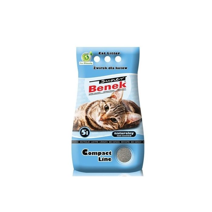 BENEK Super Compact Żwirek bentonitowy naturalny 10 l (5 l x 2)
