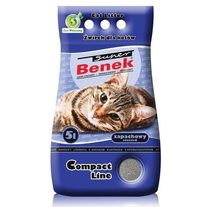 BENEK Super compact Żwirek bentonitowy bryza morska 5 l x 2 (10 l)