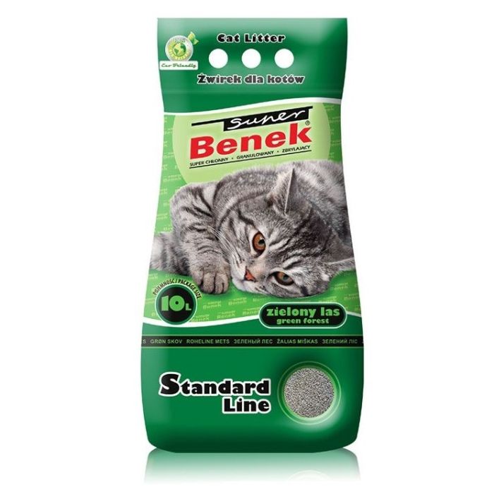 BENEK Super standard Żwirek bentonitowy zielony las 10 l x 2 (20 l)