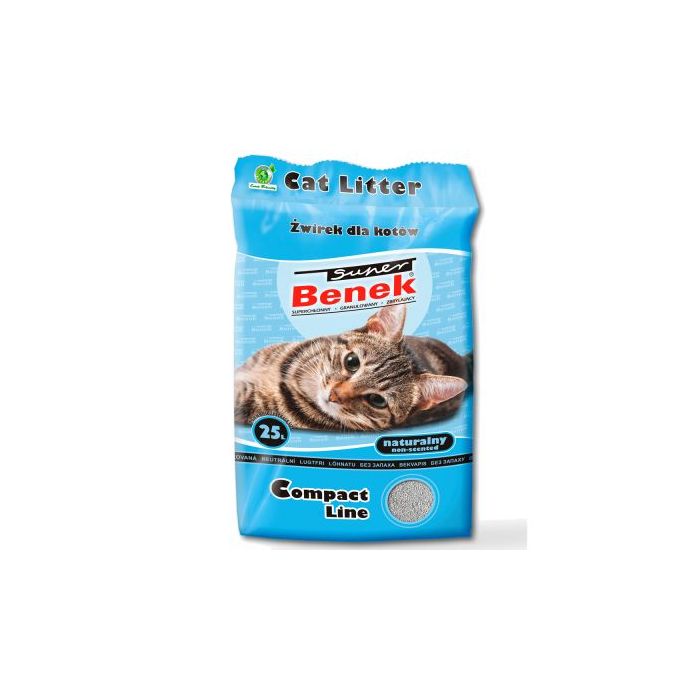 BENEK Super Compact Żwirek bentonitowy naturalny 25 l x 2 (50 l)