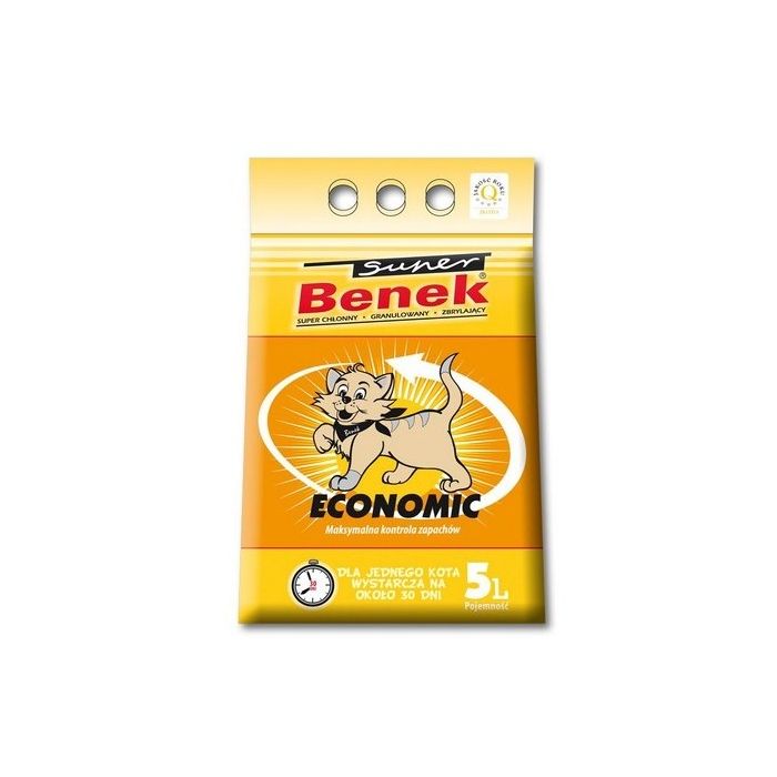 BENEK Super economic Żwirek bentonitowy 10 l (5 l x 2)