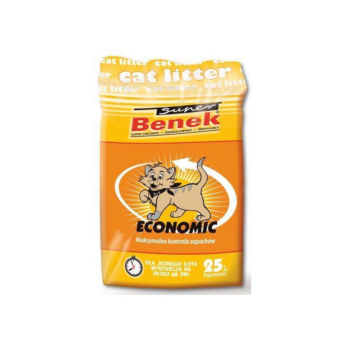 BENEK Super economic Żwirek bentonitowy 50 l (25 l x 2)