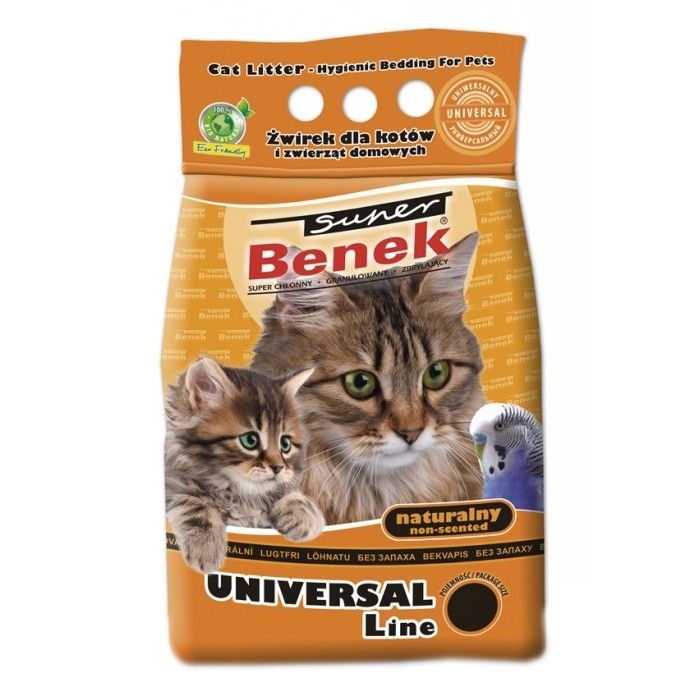 BENEK Super uniwersal Żwirek bentonitowy naturalny 50 l (25 l x 2)
