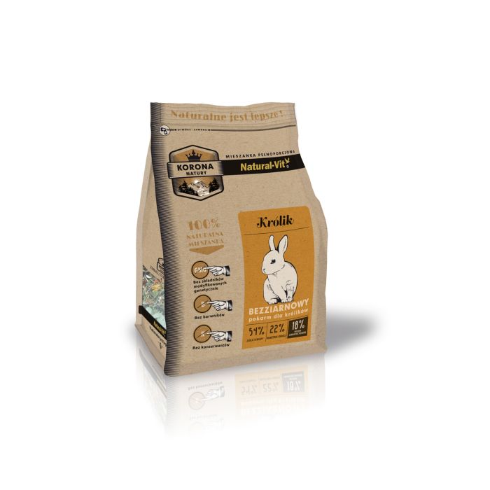 NATURAL-VIT Korona Natury Mieszanka pełnoporcjowa dla królików 2 x 750 g