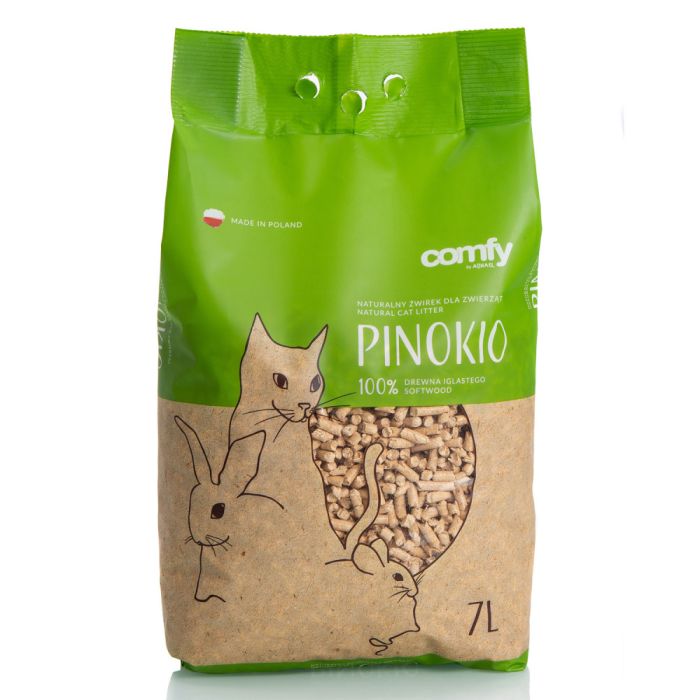 COMFY Pinokio Żwirek drewniany pellet niezbrylający 14 l (2x7 l)