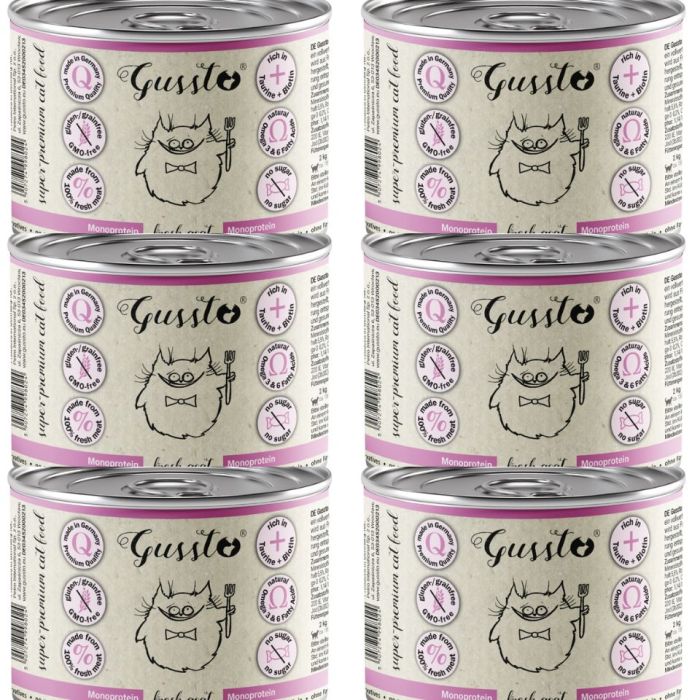 GUSSTO Cat Fresh Goat mokra karma dla kotów z koziną 6x200g