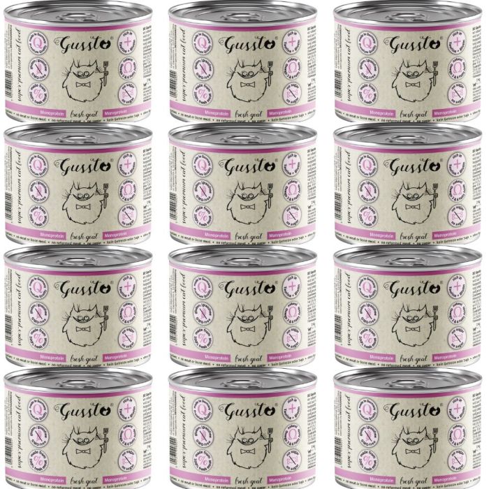 GUSSTO Cat Fresh Goat mokra karma dla kotów z koziną 12x200g