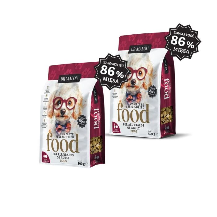 DR MALOU Liofilizowana karma Kaczka z dynią 2x500g sucha karma dla psów