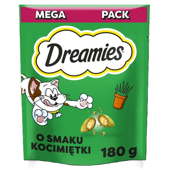 DREAMIES Mega Pack Chrupiące przysmaki dla kota o smaku kocimiętki 4x180 g