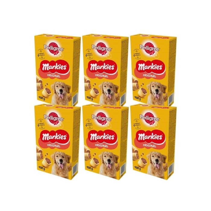 PEDIGREE Markies Original 6x500g chrupiące ciasteczka dla dorosłych dla psów