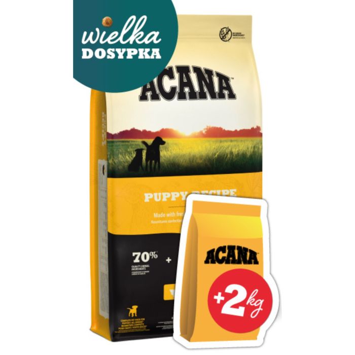 ACANA Puppy Recipe Puppy&junior dog 17 kg + 2 kg karmy GRATIS! sucha karma dla szczeniąt i młodych psów