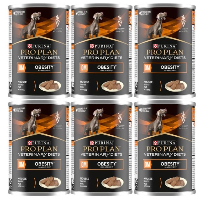 PURINA PRO PLAN Veterinary Diets Canine OM Obesity Management Mousse 6x400 g