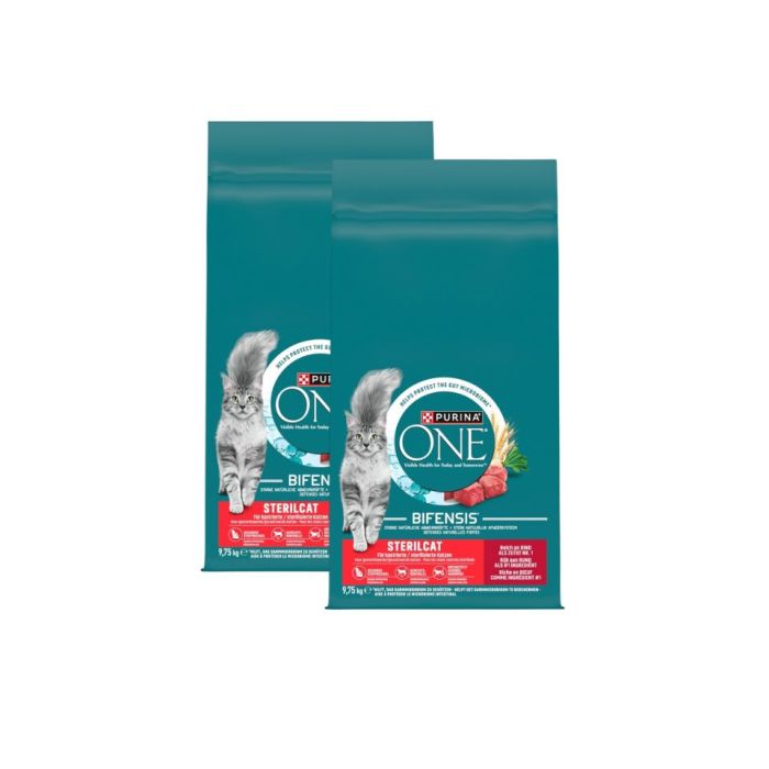 PURINA ONE Sterilcat Bogata w wołowinę i pszenicę 19,5 kg (9,75) kg sucha karma dla kotów po sterylizacji