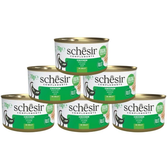 SCHESIR Complements Kurczak w galarecie 6x70 g karma mokra uzupełniająca dla kotów