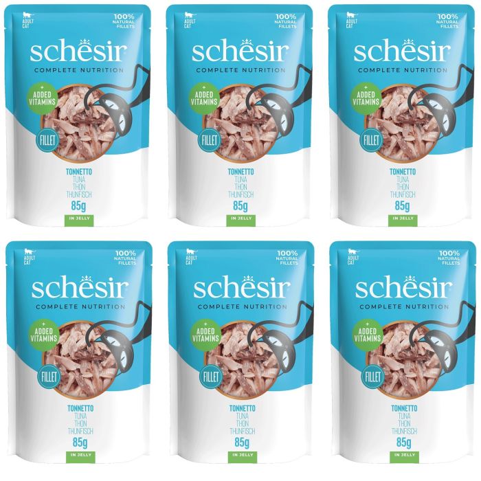 SCHESIR Tuńczyk w galarecie dla kotów 6x85 g