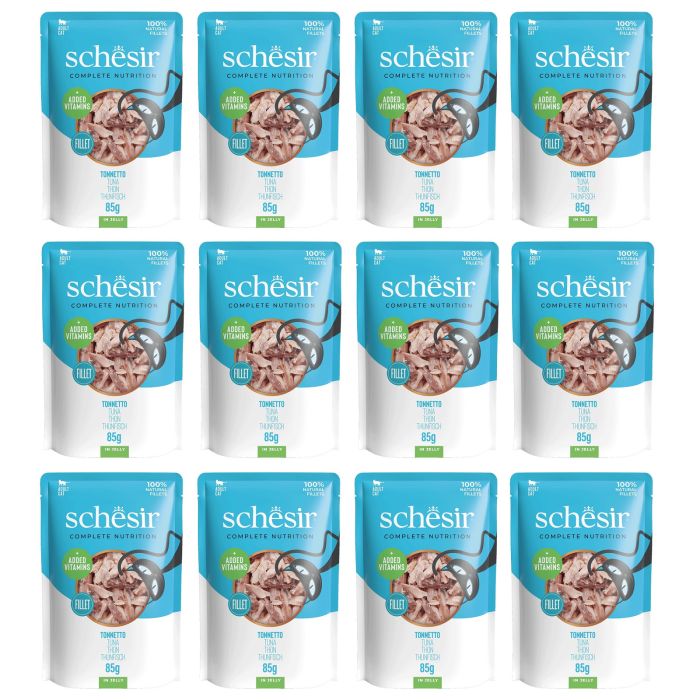 SCHESIR Tuńczyk w galarecie dla kotów 12x85 g