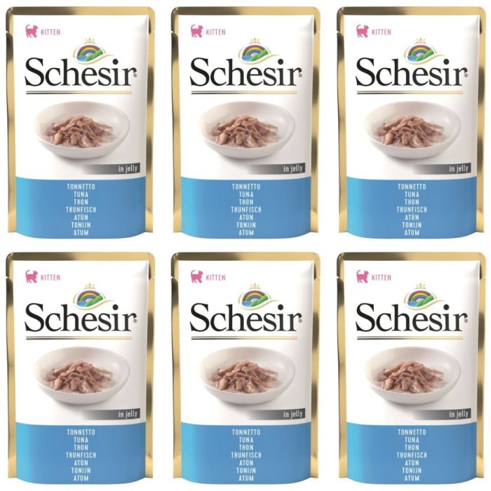 SCHESIR Tuńczyk karma mokra dla kociąt 6x85 g