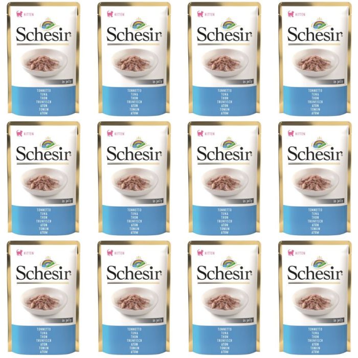 SCHESIR Tuńczyk karma mokra dla kociąt 12x85 g