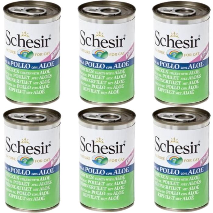 SCHESIR Filety z kurczaka z aloesem dla kociąt 6x140g