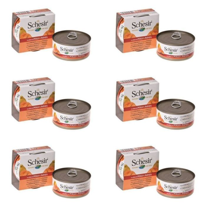 SCHESIR Fruit kurczak z papają 6x150 g