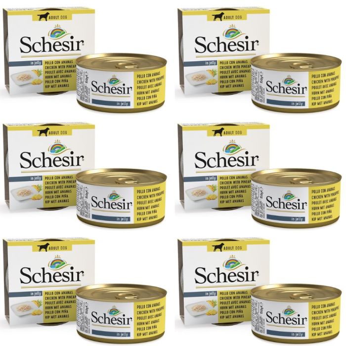 SCHESIR Fruit kurczak z ananasem 6x150 g