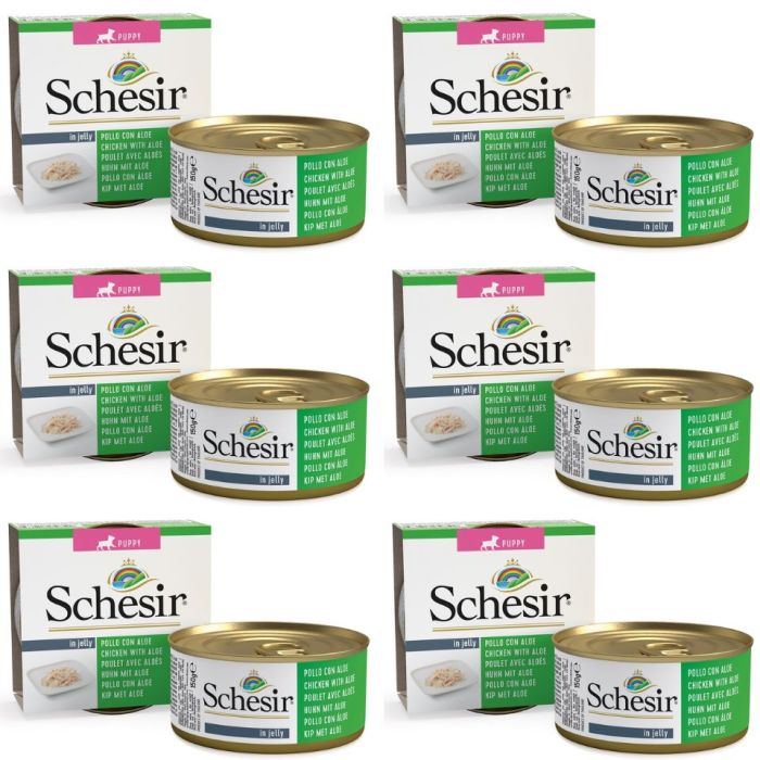 SCHESIR Kurczak z aloesem dla szczeniąt 6x150 g
