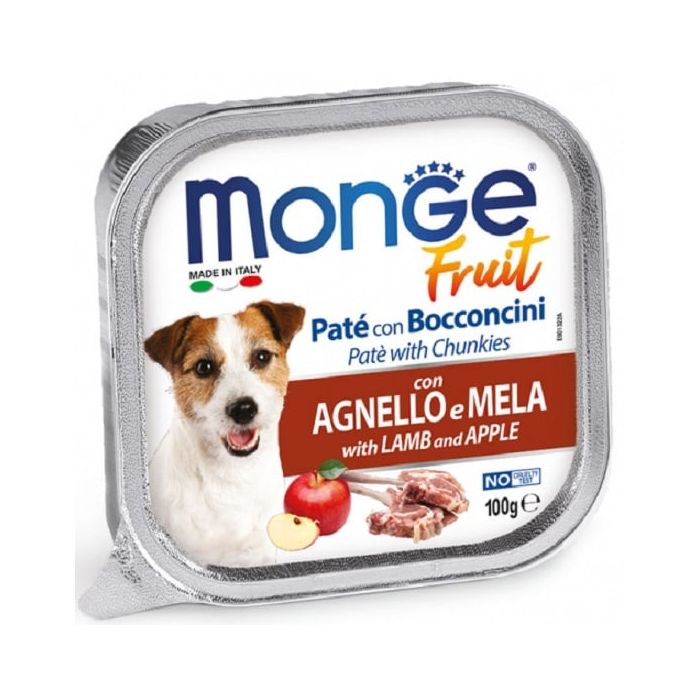 MONGE Fruit Dog pasztet z owocami tacka 100g karma dla dorosłego psa