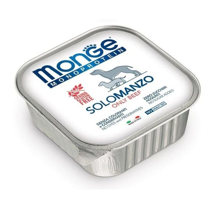 MONGE Monoprotein Solo jednobiałkowa tacka 150g karma dla psa dorosłego