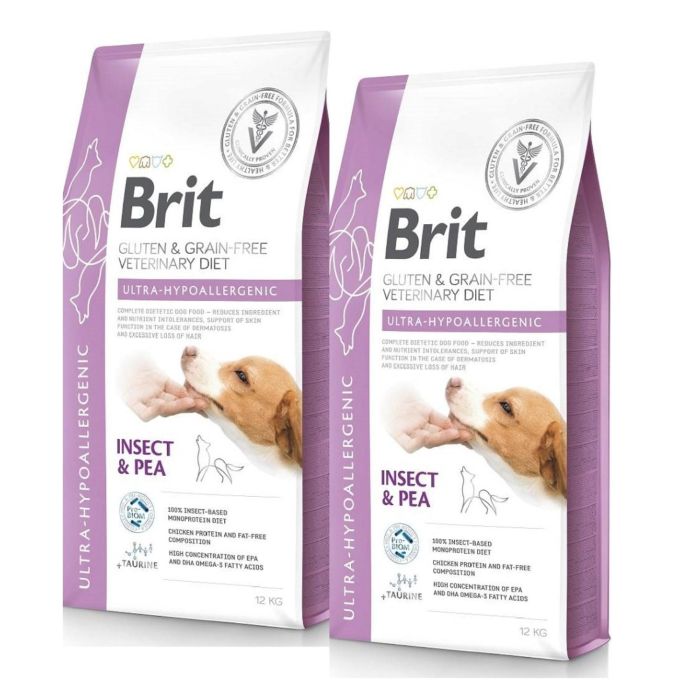 BRIT Veterinary Diets Dog Ultra-Hypoallergenic 2x12kg karma hipoalergiczna dla psa