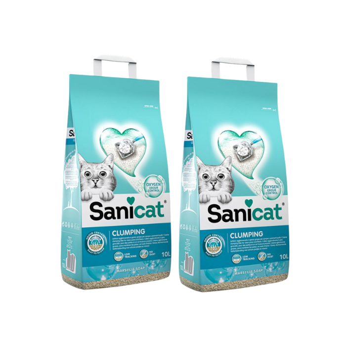 SANICAT Clumping 2x10 l żwirek bentonitowy mydło marsylskie