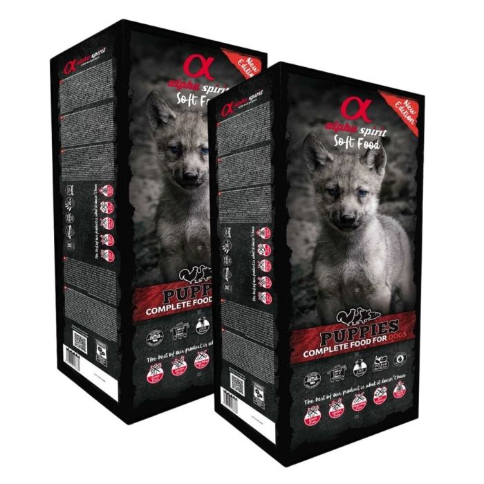 ALPHA SPIRIT Pełnoporcjowa karma sucha miękka dla szczeniąt 2 x 9kg